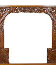 Antique Carved Large Wooden Frame with Birds and Foliage-1. Asian & Chinese Furniture, Art, Antiques, Vintage Home Décor for sale at FEA Home