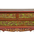 19th Century Madurese Polychrome Three-Drawer Dresser with Carved Floral Motif-1. Asian & Chinese Furniture, Art, Antiques, Vintage Home Décor for sale at FEA Home