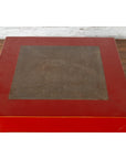 Pair of Chinese Red Lacquer Side Tables with Qing Dynasty Stone Garden Tiles-6. Asian & Chinese Furniture, Art, Antiques, Vintage Home Décor for sale at FEA Home