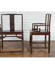Pair of Qing Dynasty 19th Century Armchairs with Curved Arms & Open Backs-10. Asian & Chinese Furniture, Art, Antiques, Vintage Home Décor for sale at FEA Home