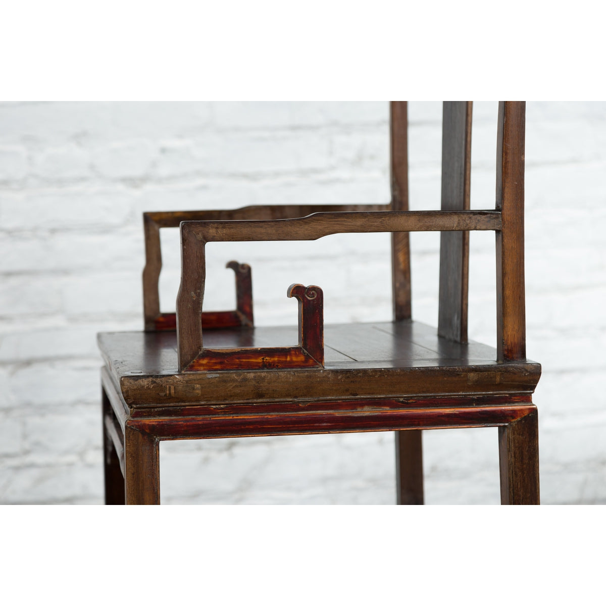 Pair of Qing Dynasty 19th Century Armchairs with Curved Arms & Open Backs-12. Asian & Chinese Furniture, Art, Antiques, Vintage Home Décor for sale at FEA Home
