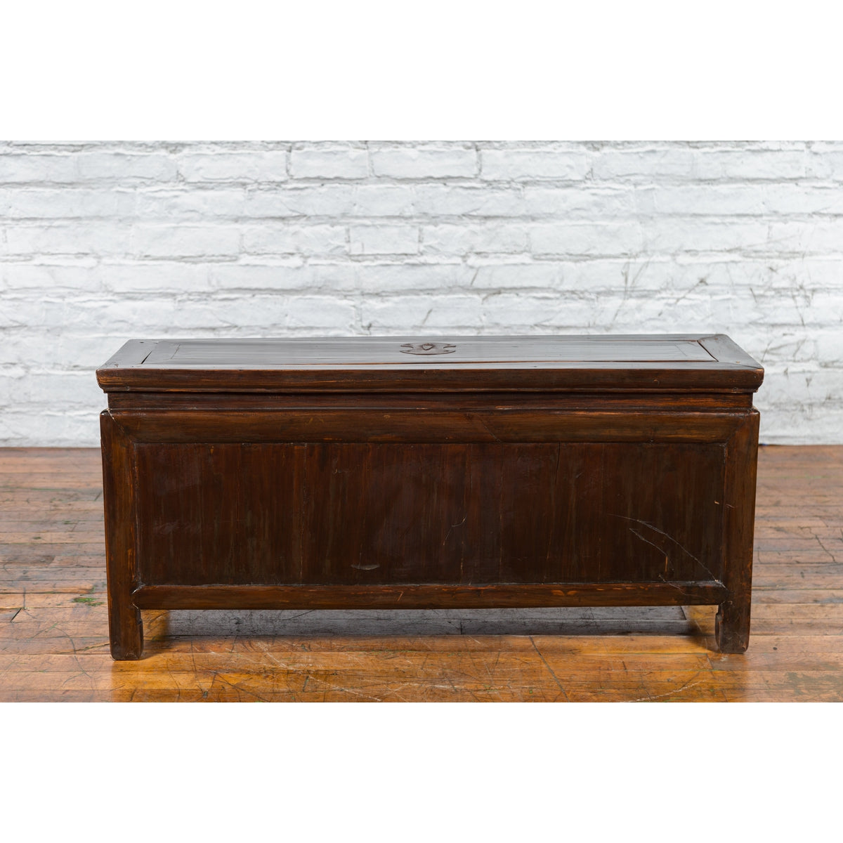Qing Dynasty 19th Century Brown Coffer with Unhinged Panel Lid-14. Asian & Chinese Furniture, Art, Antiques, Vintage Home Décor for sale at FEA Home