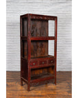 Qing Dynasty 19th Century Lacquered Cabinet with Carved Motifs-10. Asian & Chinese Furniture, Art, Antiques, Vintage Home Décor for sale at FEA Home