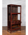 Qing Dynasty 19th Century Lacquered Cabinet with Carved Motifs-11. Asian & Chinese Furniture, Art, Antiques, Vintage Home Décor for sale at FEA Home