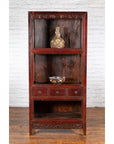 Qing Dynasty 19th Century Lacquered Cabinet with Carved Motifs-3. Asian & Chinese Furniture, Art, Antiques, Vintage Home Décor for sale at FEA Home