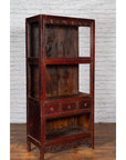 Qing Dynasty 19th Century Lacquered Cabinet with Carved Motifs-4. Asian & Chinese Furniture, Art, Antiques, Vintage Home Décor for sale at FEA Home