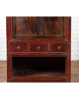 Qing Dynasty 19th Century Lacquered Cabinet with Carved Motifs-6. Asian & Chinese Furniture, Art, Antiques, Vintage Home Décor for sale at FEA Home