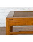 Qing Dynasty Elmwood Square Side Table with Rattan Top and Humpback Stretchers-5. Asian & Chinese Furniture, Art, Antiques, Vintage Home Décor for sale at FEA Home