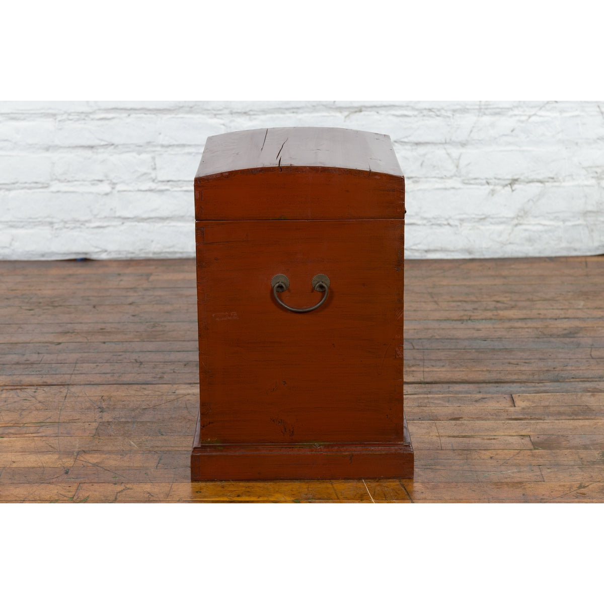 Qing Dynasty Red Lacquered Chest with Inspirational Calligraphy-10. Asian & Chinese Furniture, Art, Antiques, Vintage Home Décor for sale at FEA Home