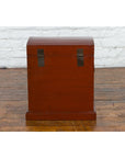 Qing Dynasty Red Lacquered Chest with Inspirational Calligraphy-11. Asian & Chinese Furniture, Art, Antiques, Vintage Home Décor for sale at FEA Home
