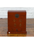 Qing Dynasty Red Lacquered Chest with Inspirational Calligraphy-2. Asian & Chinese Furniture, Art, Antiques, Vintage Home Décor for sale at FEA Home