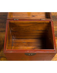 Qing Dynasty Red Lacquered Chest with Inspirational Calligraphy-5. Asian & Chinese Furniture, Art, Antiques, Vintage Home Décor for sale at FEA Home