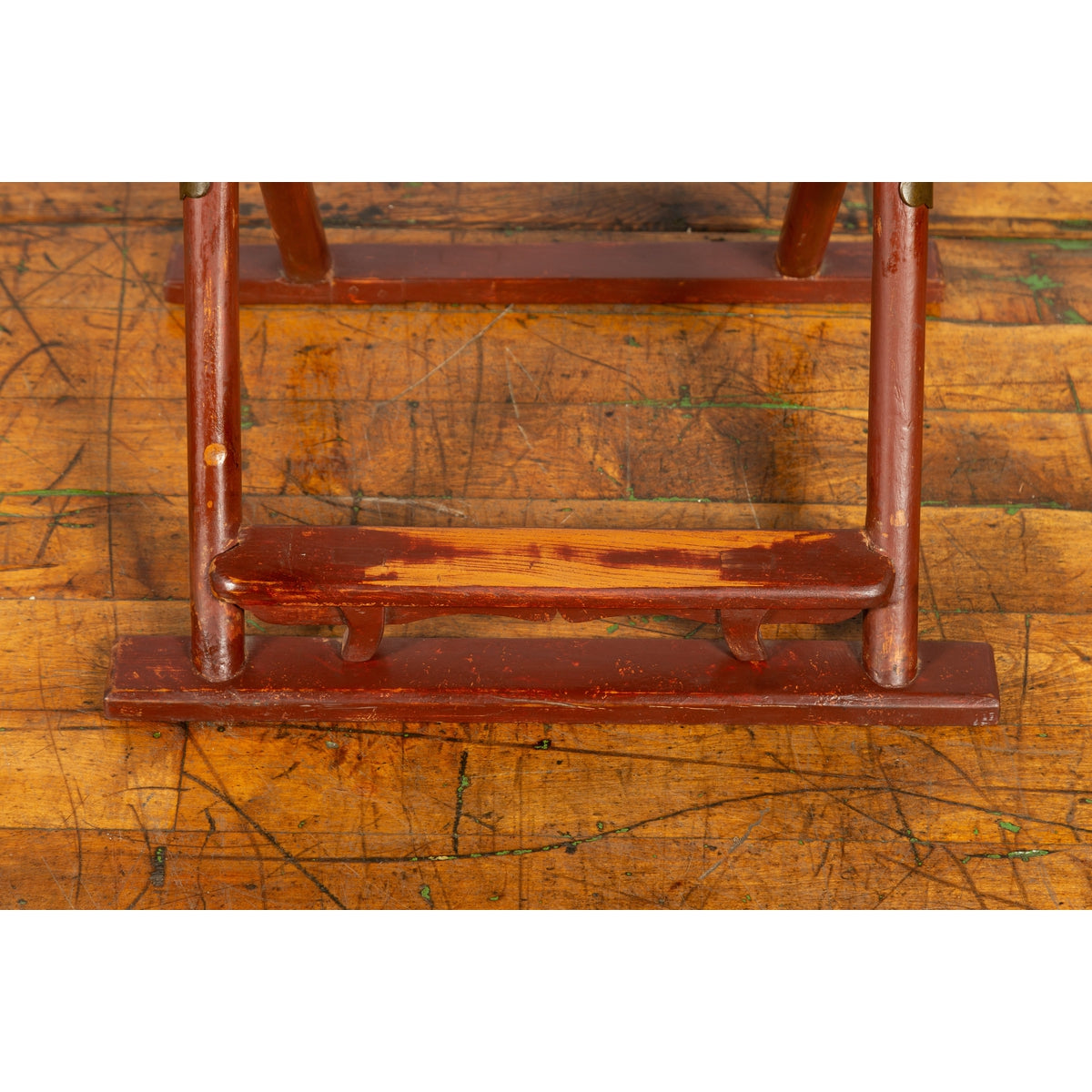 Qing Dynasty Red Lacquered Traveler's Folding Chair with Woven Seat-13. Asian & Chinese Furniture, Art, Antiques, Vintage Home Décor for sale at FEA Home