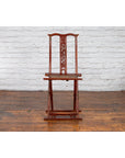 Qing Dynasty Red Lacquered Traveler's Folding Chair with Woven Seat-19. Asian & Chinese Furniture, Art, Antiques, Vintage Home Décor for sale at FEA Home