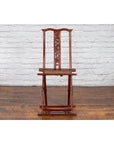 Qing Dynasty Red Lacquered Traveler's Folding Chair with Woven Seat-3. Asian & Chinese Furniture, Art, Antiques, Vintage Home Décor for sale at FEA Home