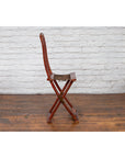 Qing Dynasty Red Lacquered Traveler's Folding Chair with Woven Seat-5. Asian & Chinese Furniture, Art, Antiques, Vintage Home Décor for sale at FEA Home