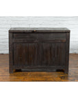 Qing Dynasty Red/Brown Side Cabinet with Hinged Doors Under Double Drawers-17. Asian & Chinese Furniture, Art, Antiques, Vintage Home Décor for sale at FEA Home