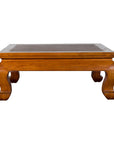 Qing Dynasty Chinese Shanxi Province Elmwood Coffee Table with Woven Rattan Top-1. Asian & Chinese Furniture, Art, Antiques, Vintage Home Décor for sale at FEA Home