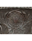 Large Contemporary Cast Bronze Krater Urn on Pedestal with Mythological Figures-7. Asian & Chinese Furniture, Art, Antiques, Vintage Home Décor for sale at FEA Home