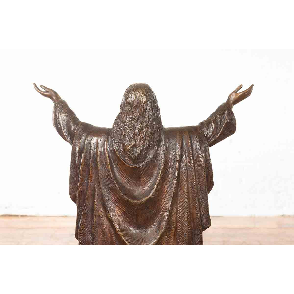 Contemporary Bronze Jesus Statue-12. Asian & Chinese Furniture, Art, Antiques, Vintage Home Décor for sale at FEA Home
