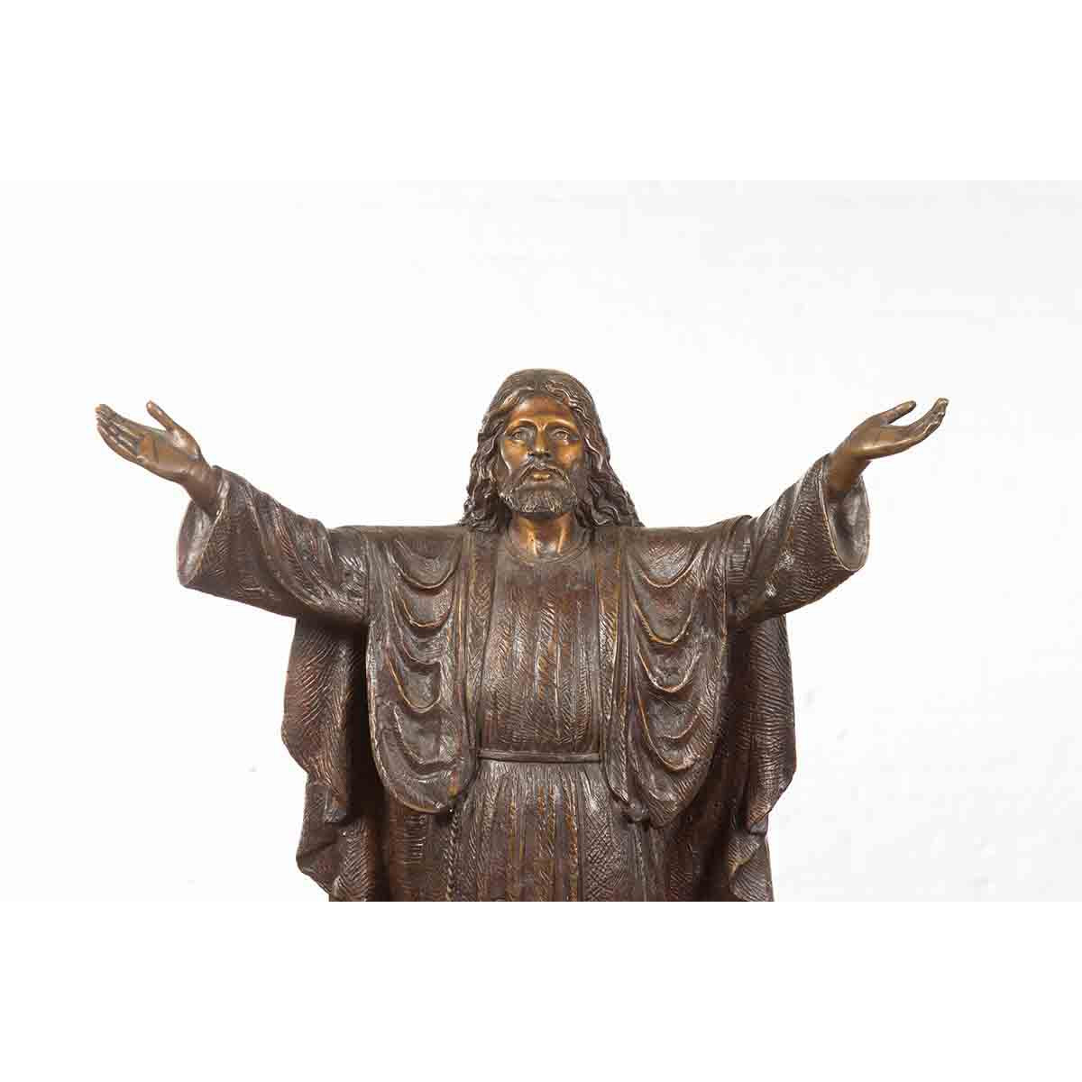 Contemporary Bronze Jesus Statue-8. Asian & Chinese Furniture, Art, Antiques, Vintage Home Décor for sale at FEA Home
