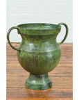Contemporary Classical Style Urn with Verde Patina, Large Handles and Gadroons-9. Asian & Chinese Furniture, Art, Antiques, Vintage Home Décor for sale at FEA Home