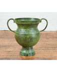 Contemporary Classical Style Urn with Verde Patina, Large Handles and Gadroons-10. Asian & Chinese Furniture, Art, Antiques, Vintage Home Décor for sale at FEA Home