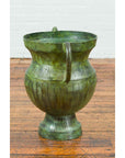 Contemporary Classical Style Urn with Verde Patina, Large Handles and Gadroons-3. Asian & Chinese Furniture, Art, Antiques, Vintage Home Décor for sale at FEA Home