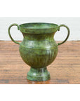 Contemporary Classical Style Urn with Verde Patina, Large Handles and Gadroons-11. Asian & Chinese Furniture, Art, Antiques, Vintage Home Décor for sale at FEA Home