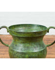 Contemporary Classical Style Urn with Verde Patina, Large Handles and Gadroons-4. Asian & Chinese Furniture, Art, Antiques, Vintage Home Décor for sale at FEA Home