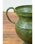 Contemporary Classical Style Urn with Verde Patina, Large Handles and Gadroons-7. Asian & Chinese Furniture, Art, Antiques, Vintage Home Décor for sale at FEA Home