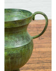 Contemporary Classical Style Urn with Verde Patina, Large Handles and Gadroons-8. Asian & Chinese Furniture, Art, Antiques, Vintage Home Décor for sale at FEA Home