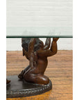 Bronze Looking to the Heavens Double Cherub Coffee Table Base with Dark Patina-8. Asian & Chinese Furniture, Art, Antiques, Vintage Home Décor for sale at FEA Home