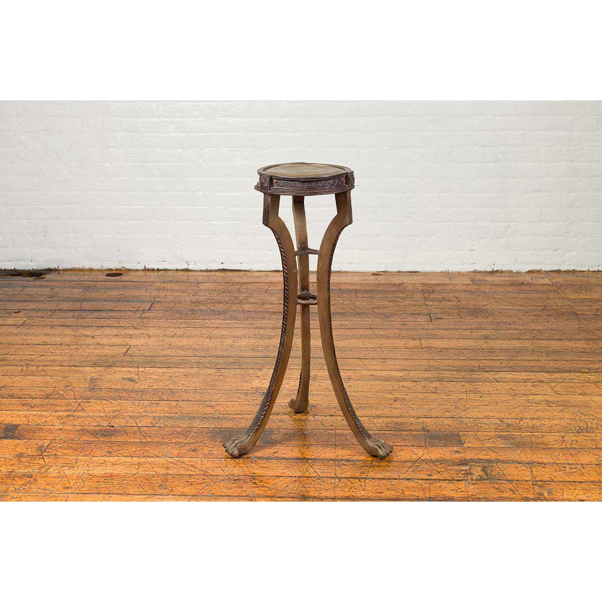 20th Century Bronze Lion Paws Pedestal-8. Asian & Chinese Furniture, Art, Antiques, Vintage Home Décor for sale at FEA Home