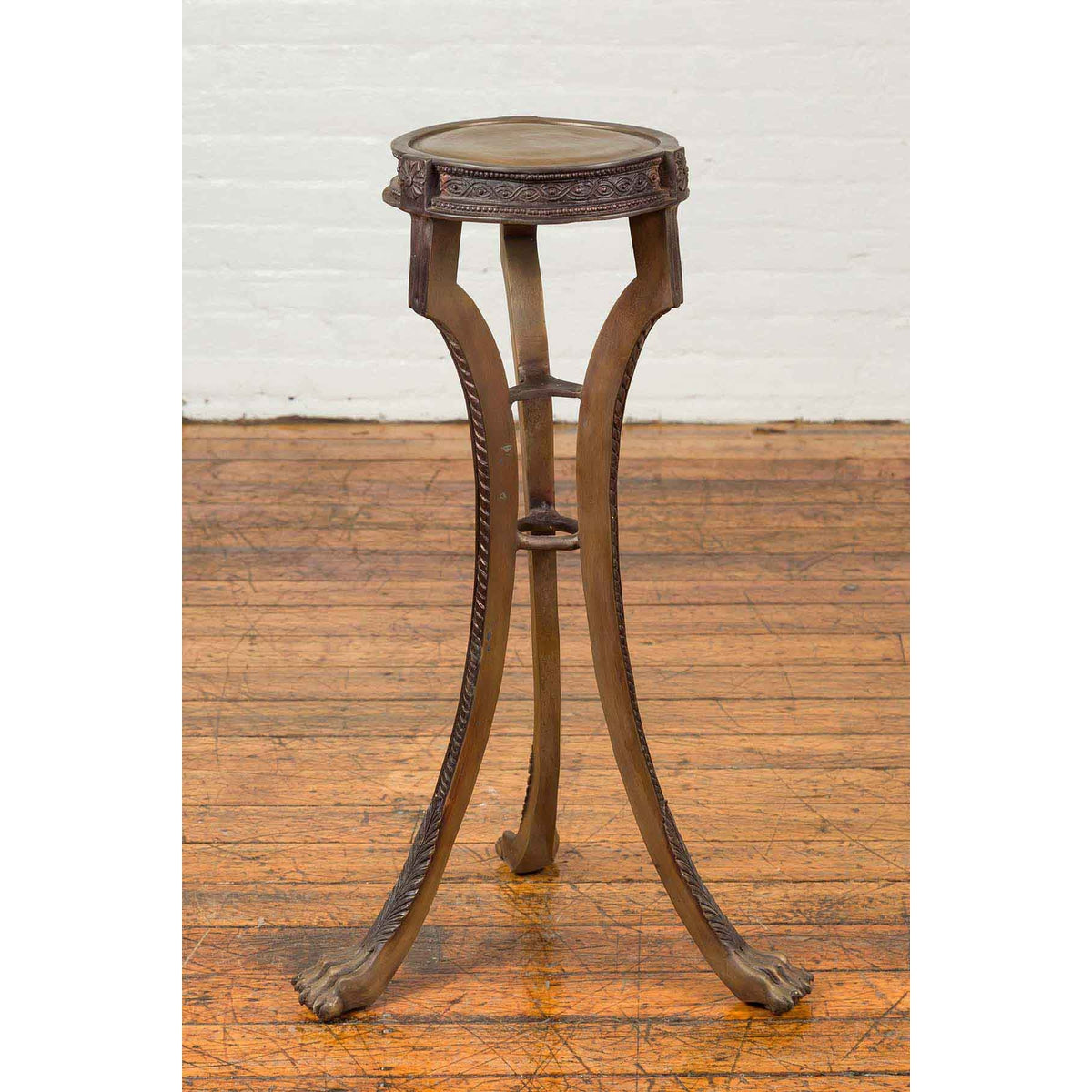20th Century Bronze Lion Paws Pedestal-2. Asian & Chinese Furniture, Art, Antiques, Vintage Home Décor for sale at FEA Home