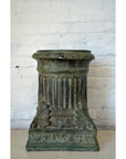 Lost Wax Cast Bronze Pedestal with Fluted Column and Palmette Motifs-2. Asian & Chinese Furniture, Art, Antiques, Vintage Home Décor for sale at FEA Home