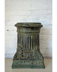 Lost Wax Cast Bronze Pedestal with Fluted Column and Palmette Motifs-4. Asian & Chinese Furniture, Art, Antiques, Vintage Home Décor for sale at FEA Home