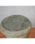 Lost Wax Cast Bronze Pedestal with Fluted Column and Palmette Motifs-5. Asian & Chinese Furniture, Art, Antiques, Vintage Home Décor for sale at FEA Home