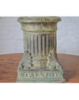 Lost Wax Cast Bronze Pedestal with Fluted Column and Palmette Motifs-6. Asian & Chinese Furniture, Art, Antiques, Vintage Home Décor for sale at FEA Home