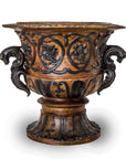 Greco-Roman Inspired Urn/ Planter with Serpent Handles and 2-Tone Bronze Patina-1. Asian & Chinese Furniture, Art, Antiques, Vintage Home Décor for sale at FEA Home