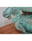 Greco-Roman Urn with Serpent Handle in Verde Patina-3. Asian & Chinese Furniture, Art, Antiques, Vintage Home Décor for sale at FEA Home