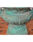 Greco-Roman Urn with Serpent Handle in Verde Patina-4. Asian & Chinese Furniture, Art, Antiques, Vintage Home Décor for sale at FEA Home
