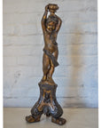 Cherub Holding An Urn Bronze Candleholder-2. Asian & Chinese Furniture, Art, Antiques, Vintage Home Décor for sale at FEA Home