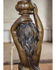 Cherub Holding An Urn Bronze Candleholder-4. Asian & Chinese Furniture, Art, Antiques, Vintage Home Décor for sale at FEA Home