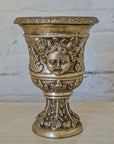 Small Greco-Roman Urn with Cherub Faces and Palmettos in Silver Patina-3. Asian & Chinese Furniture, Art, Antiques, Vintage Home Décor for sale at FEA Home