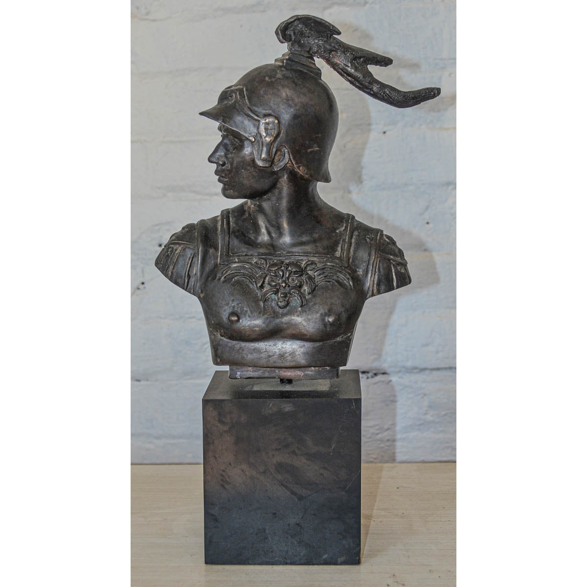 Spartan Bust on Base-2. Asian & Chinese Furniture, Art, Antiques, Vintage Home Décor for sale at FEA Home