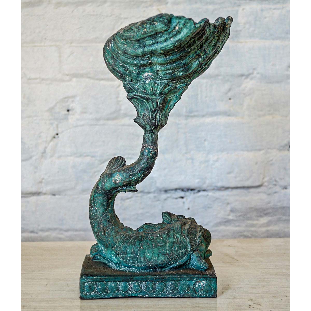 Bronze Fish with Shell-3. Asian & Chinese Furniture, Art, Antiques, Vintage Home Décor for sale at FEA Home