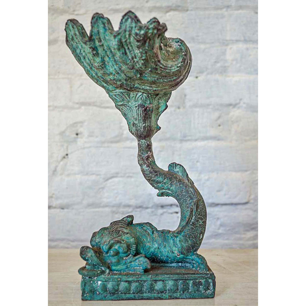 Bronze Fish with Shell-2. Asian & Chinese Furniture, Art, Antiques, Vintage Home Décor for sale at FEA Home