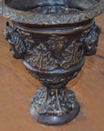 Small Greco-Roman Urn with Cherub Faces and Palmettos in Bronze Patina-3. Asian & Chinese Furniture, Art, Antiques, Vintage Home Décor for sale at FEA Home