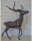 Small Bronze Statue of A Deer in Motion-2. Asian & Chinese Furniture, Art, Antiques, Vintage Home Décor for sale at FEA Home